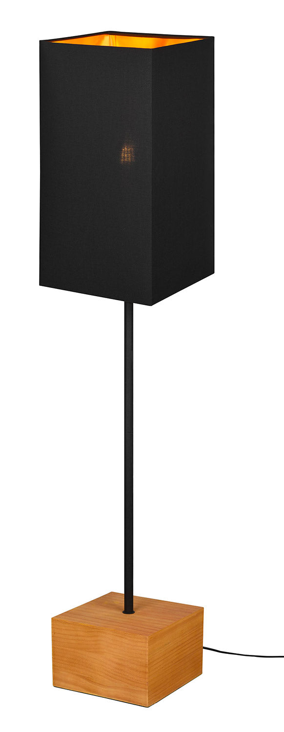 Lampada da Interno Attacco E27 in in Metallo e Legno Nero