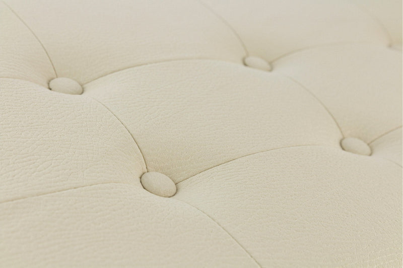 Baule Cassapanca Pouf Contenitore in Similpelle Soriani Avorio