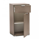 Mobiletto con 1 Anta e 1 Cassetto 45x38x85 h cm in Truciolare bilaminato Rovere Grigio