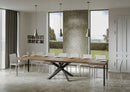 Tavolo Allungabile 140-400x90x77 cm Volantis Noce Telaio Antracite  