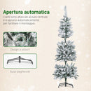 Albero di Natale Innevato 180 cm 479 Rami con 180 Luci LED Colorate Verde e Bianco      