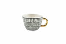 Set 6 Tazzine da Caffè Ø7x5 cm in Gres Villa d'Este Home Tivoli Masai Nero e Bianco