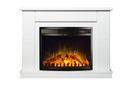 Camino Elettrico da Pavimento 84,5x110x30 cm Effetto Fiamma 1500W Maxim & Zakinthos Bianco