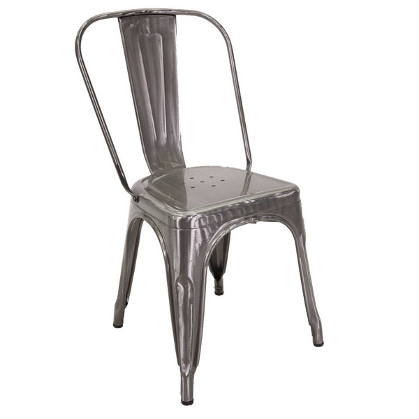 prezzo Sedia New Bristol 43x43xh45/84 cm in Ferro Grigio