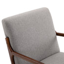Poltrona a Dondolo 64x86x80 cm in Legno  Grigia