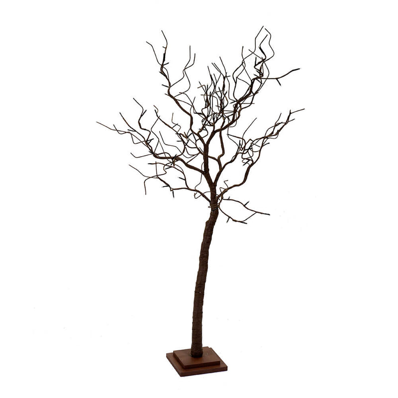 Albero di Natale Luminoso con 78 Led Luce Calda 17x17xH123cm Marrone