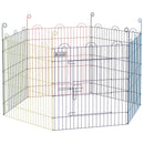 Recinto per Cani 6 Pannelli Ø120x60 cm in Metallo Multicolore