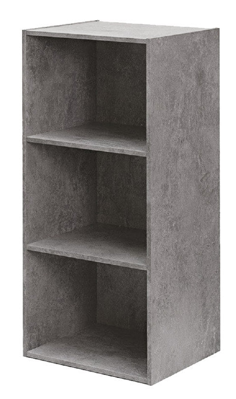 Libreria 3 ripiani 40x29x89 cm in Legno Cemento sconto