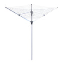 Stendibiancheria Pieghevole a Ombrello da Esterno Altezza Regolabile in Alluminio 138x138x195 cm 