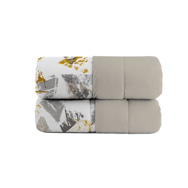 Trapunta Invernale Stampata in Microfibra 200gr Double Face Urban Giallo Varie Misure acquista