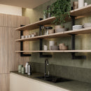 Kit Struttura Modulare con Raccordi a Parete in Alluminio Emuca Zero Nero