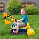 Escavatore Ruspa Cavalcabile 77x26x55 cm per Bambini Giallo