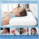 Cuscino Memory Foam a Rimbalzo Rapido 60x40x10 cm con Copertura Rimovibile e Lavabile Bianco Crema   