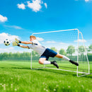 Porta da Calcio per Giardino 301x120x200 cm con 6 Picchetti a U in PE e Metallo Epossidico Bianco      