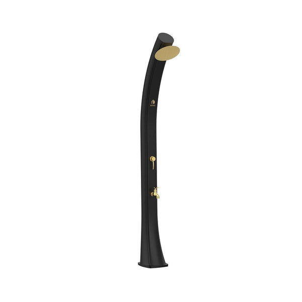 sconto Doccia Solare da Giardino 40L Miscelatore e Lavapiedi Sined Sole XXL Nera/oro