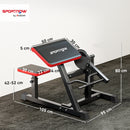 Panca per Curl Bicipiti con Seduta e Appoggio per Gomiti Regolabili Supporto per Pesi in Acciaio Nero      