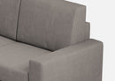 Divano Angolare 5 Posti 246x246x85 cm Sakar in Tessuto Grigio