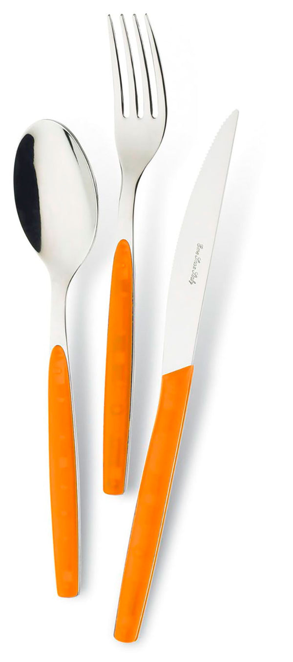sconto Servizio Set di Posate 24 pezzi in Acciaio Inox Eme Dream Arancio 9