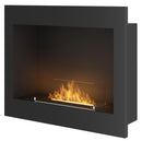 Camino a Bioetanolo da Parete/Incasso 60x49 cm Frame 600 Nero con Vetro