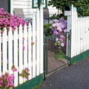 Cancello da Giardino 97x150 cm in Acciaio Verde