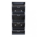 Scarpiera Wendy 60x24x150 h cm in Legno Grigio Scuro