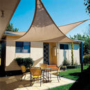 Vela Telo Parasole 5x5 mt Tenda Triangolare Ombreggiante Giardino Tessuto Beige