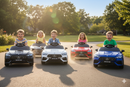 Macchina Elettrica per Bambini 12V Licenza Ufficiale Mercedes CLE53 Sedile in Pelle Blu