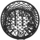 Poltrona Sospesa Giardino Tessuto Sedia Dondolo Pensile Amaca con Cuscino Grigio