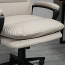 Sedia Poltrona Direzionale da Ufficio 64x69x108-118 cm in Similpelle Grigio Chiaro