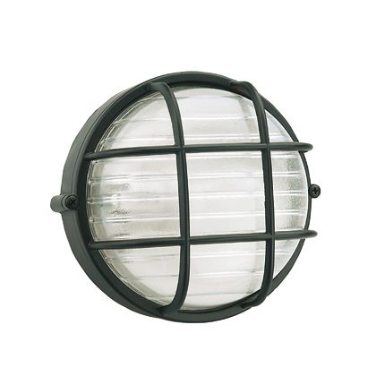 Lampada Plafoniera Tonda Piccola con Gabbia Colore Nero per Esterno Linea Industriale Sovil acquista
