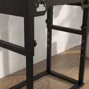 Portaciotole per Cani a 7 Altezze Regolabili  44x27x51 cm con 2 Ciotole Rialzate Ø19x6 cm in Acciaio Nero