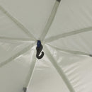 Tenda da Spiaggia Campeggio Pieghevole Protezione UV Bianco e Blu 3.5x3.5x2.3m 