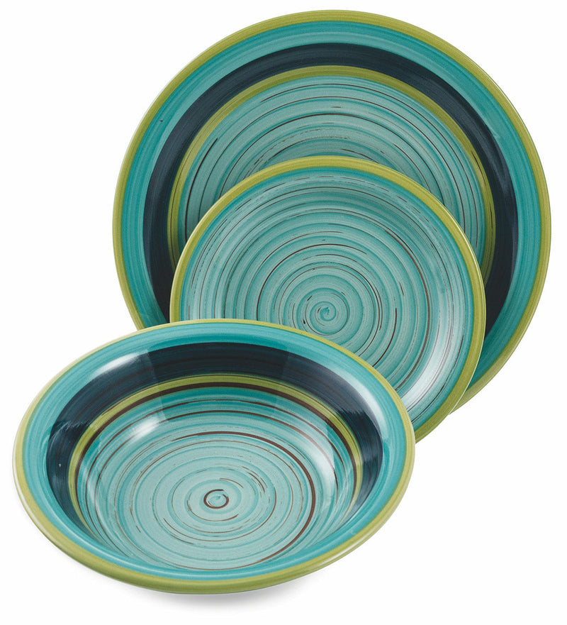 Servizio Piatti 18 Pezzi in Stoneware Soriani Minorca Multicolor