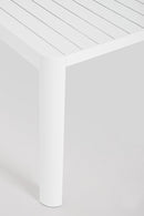 Tavolo Allungabile da Giardino 149x97/149x77.5 cm in Alluminio Kiplin Bianco