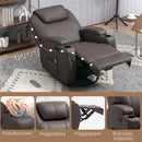 Poltrona Relax Massaggiante Reclinabile con 8 Punti Massaggio e 5 Modalità 84x92x109 cm Marrone Scuro   