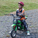 Moto Elettrica per Bambini con Acceleratore Manuale 2 Velocità 8-16km/h Verde  