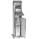 Posacenere a Colonna con Cestino 34,5x119,5x31 cm in Acciaio 14L per Interno Esterno