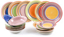 Servizio Piatti 18 Pezzi in Stoneware Soriani Saint Tropez Multicolor