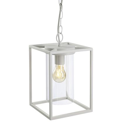 sconto Lampada a Sospensione da Esterno E27 in Alluminio Sovil Bianco