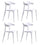 Set 4 Sedie Impilabili 50x75,5x52 cm in Polipropilene New America Bianco
