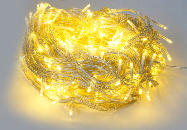 acquista Luci di Natale Cascata Effetto Pioggia 360 LED 200x200 cm Luce Calda Cavo 3m Trasparente