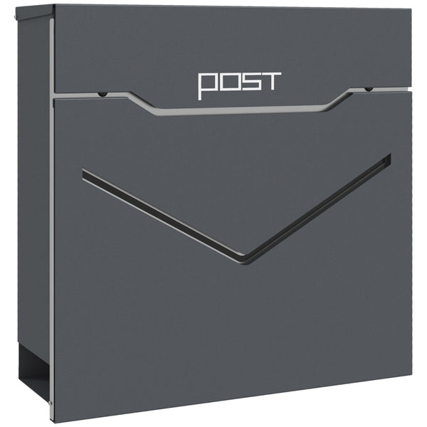 Cassetta Postale con Fessura a V 37x10,5x37 cm in Acciaio Grigia online