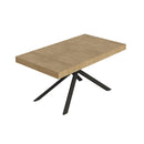 Tavolo Allungabile 160-264x90x74 cm Niket Quercia Natura Gambe Antracite