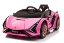 Macchina Elettrica per Bambini Licenza Ufficiale Lamborghini Sian 10,8V 5,4Ah Rosa       