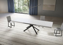 Tavolo Allungabile 180-284x90x74 cm Niket Bianco Frassino Gambe Antracite