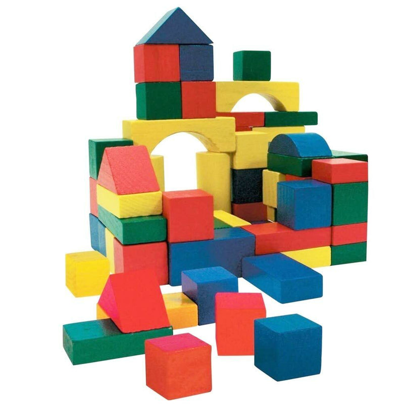 Playset Costruzioni in Legno 100 Mattoncini Giocattolo Bambini