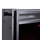 Camino Elettrico da Incasso 60x49,6x13,5 cm Effetto Fiamma 1500W Miriam Nero