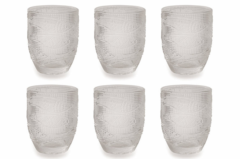 Set 6 Bicchieri Acqua in Vetro 240 ml Villa d'Este Home Tivoli Fish