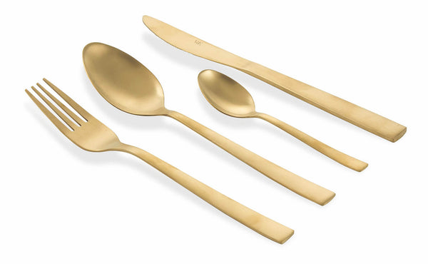 Servizio Set di Posate 24 Pezzi in Acciaio Inox Villa d'Este Oro Matt prezzo