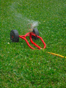 Irrigatore con Ruote Trascinabile per Prato in Acciaio Agrati Rosso